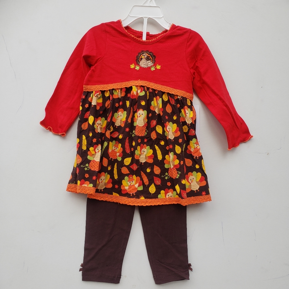 Good lad apparel Thanksgiving girls set.